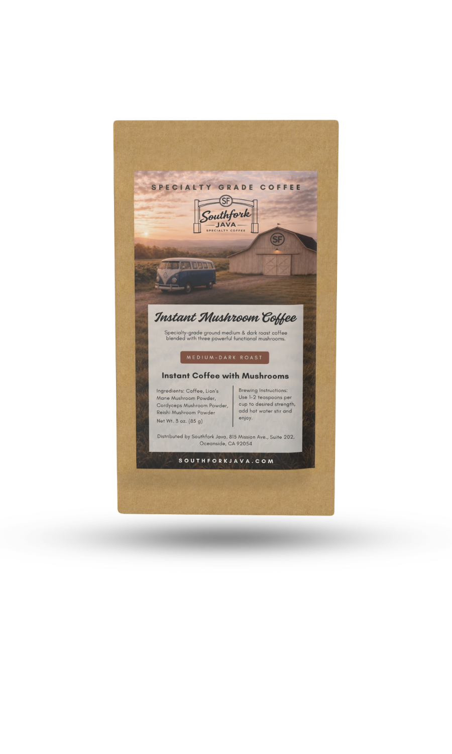 Instant Mushroom Coffee | Lion's Mane, Cordyceps & Reishi